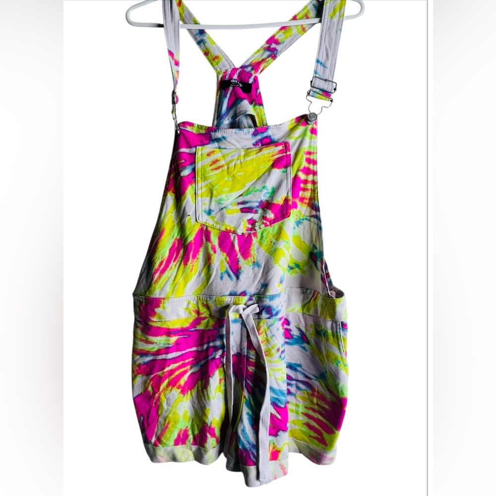 Jolie & Joy Vibrant Tie-Dye Overalls